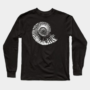Ammonite fossil tshirt, ideal gift for fossil hunters Long Sleeve T-Shirt